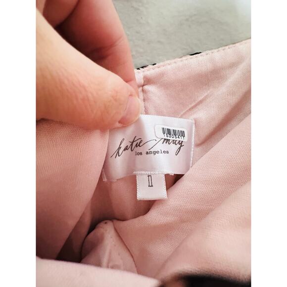 KATIE MAY Pink Floral Strapless Sleeveless Come On Home Midi Dress Size 0 - Picture 9 of 15